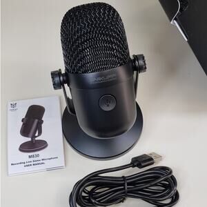 USB Gaming Microphone Noise Cancellation, Mute Button, RGB, PC/PS5. ONIKUMA M830